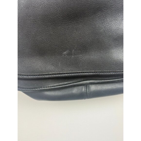 Vintage Coach Black Leather Patricia's Legacy Crossbody Flap Saddle Bag 9951 - Picture 3 of 16